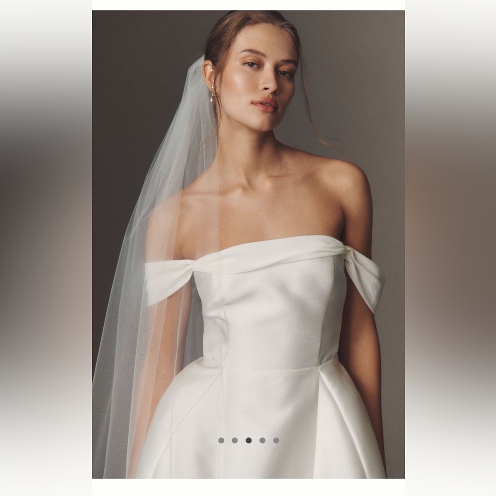 NWT BHLDN Clean Chappel Veil - Ivory - Picture 3 of 4